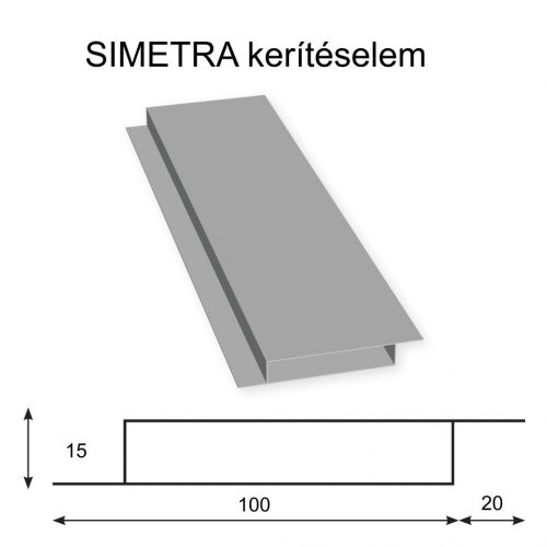 Simetra kerítéselem - RAL 3000 fényes (Tűzpiros)