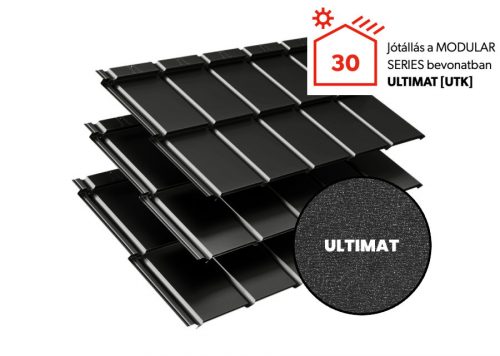 IZI ROOF látszó rögzítésű moduláris cserepeslemez, UTK33 matt (fekete) 0,5mm vastag